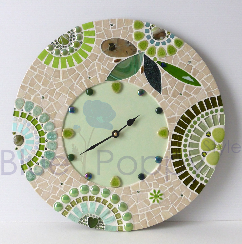 Horloge mosaïque Pistache (disponible)